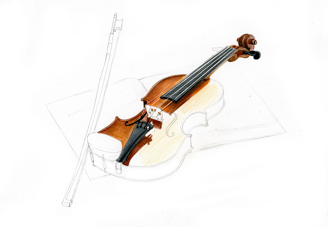小提琴|纯艺术|绘画|蓉儿art - 原创作品 - 站酷 (zcool)