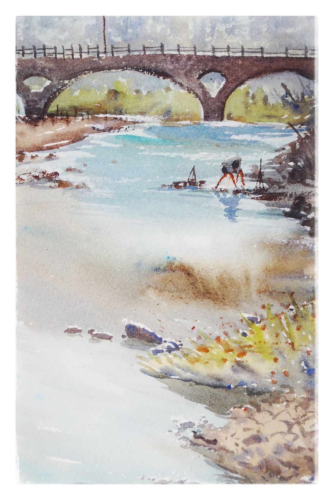 我在路上，背上行囊，脚步照亮远方……（图ZODA4NjA5MDA=） - 绘画 - 站酷设计师东森水彩ART原创素材 - 站酷ZCOOL