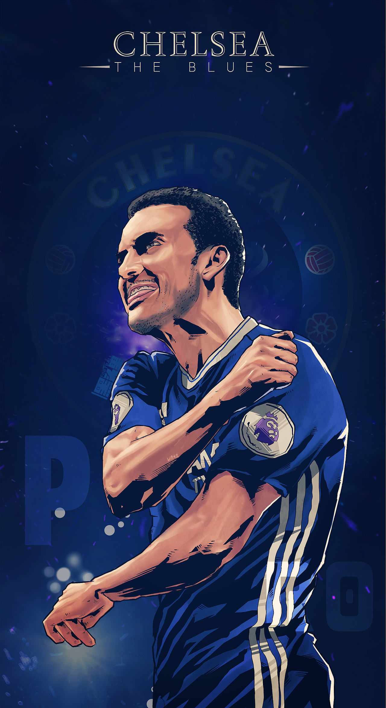 足球插画切尔西