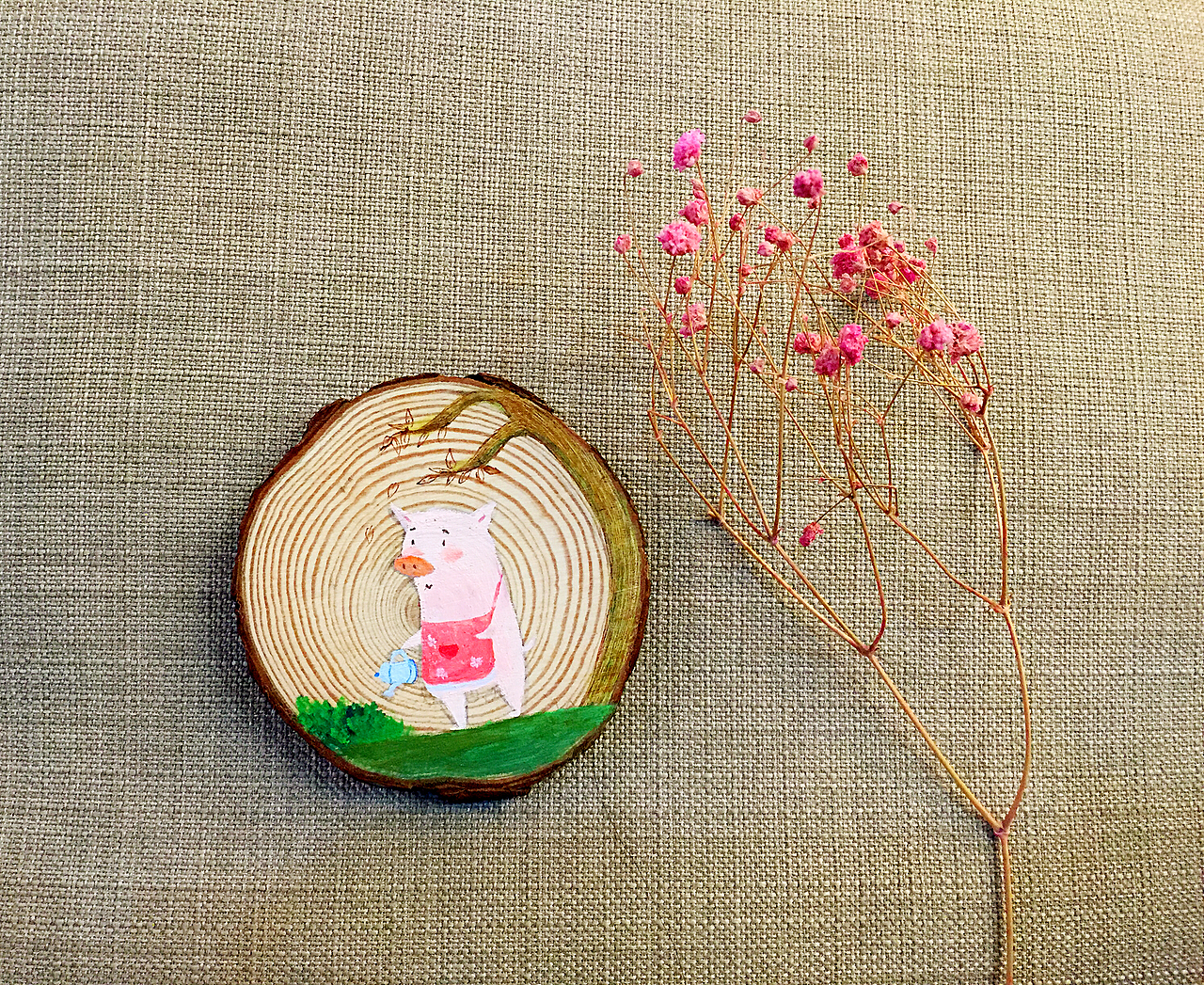 木板画合集|插画|艺术插画|爱吃小鱼干的猫仔_原创作品-站酷zcool