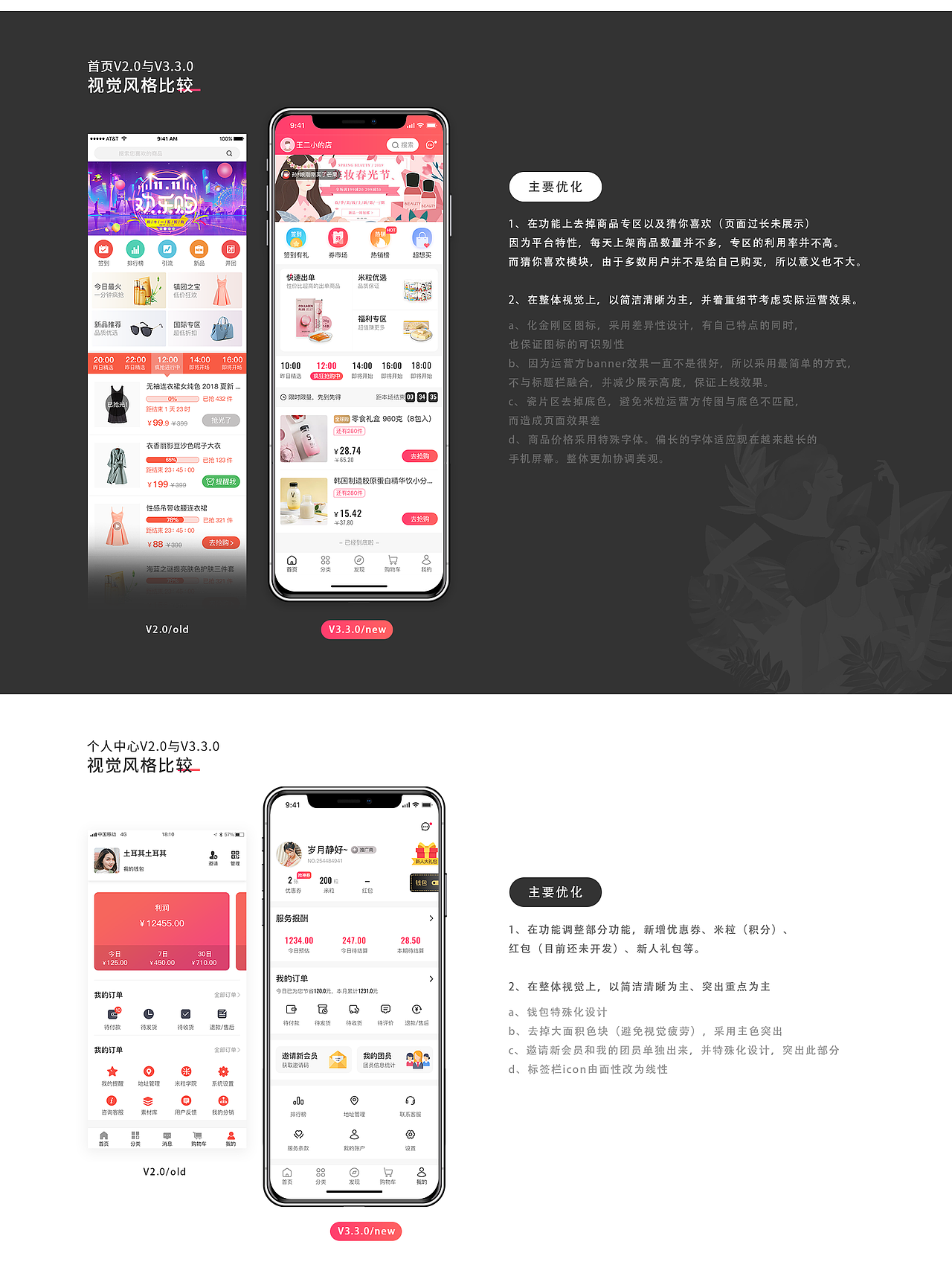 米粒优团电商APP3.3.0--设计改版与思考（已上线）（图ZMTk3ODA2NTgw） - APP界面 - 站酷设计师不静233原创素材 - 站酷ZCOOL