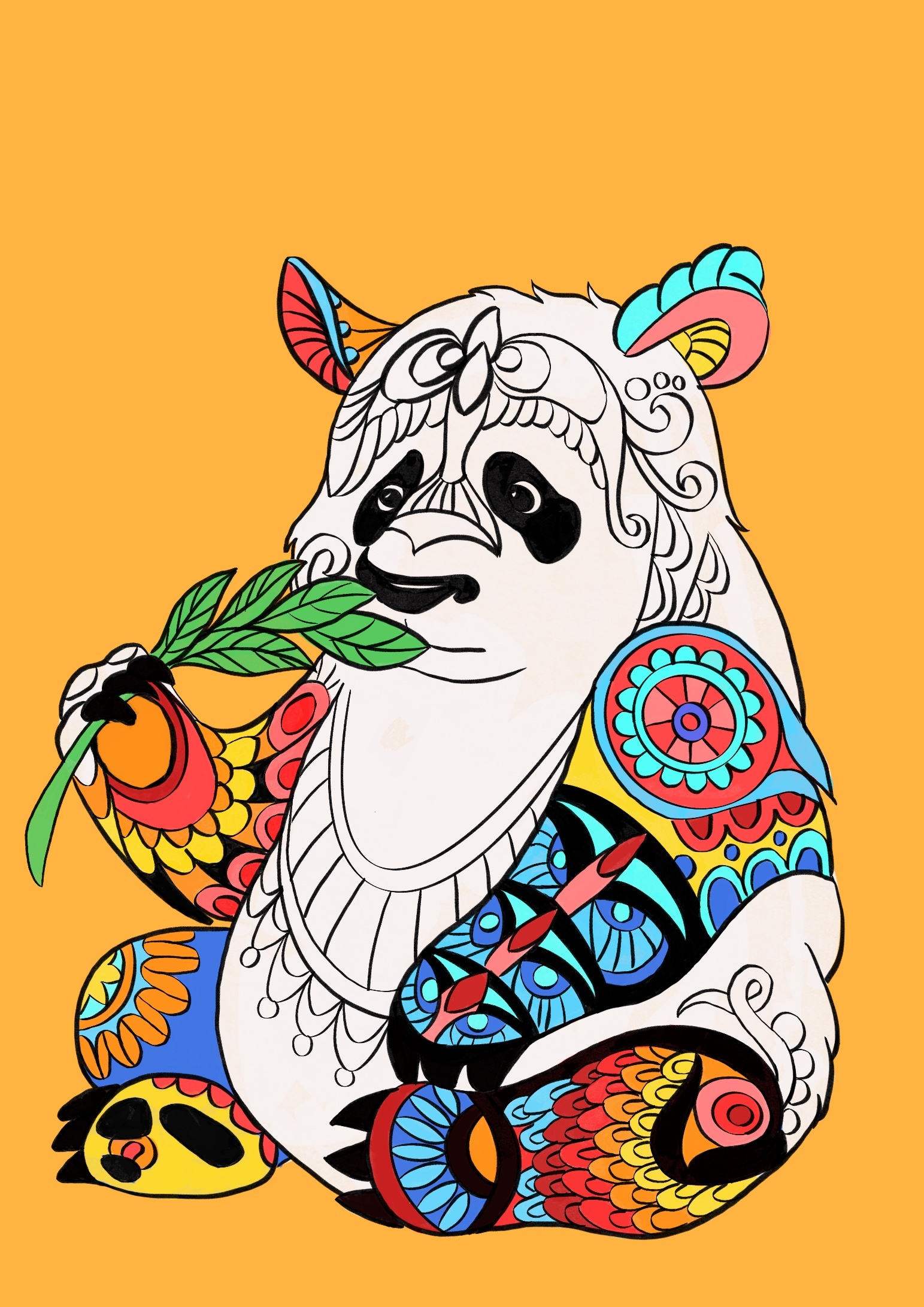 《小女孩与熊》小场景绘画|插画|儿童插画|柿子插画 - 原创作品 - 站酷 (ZCOOL)