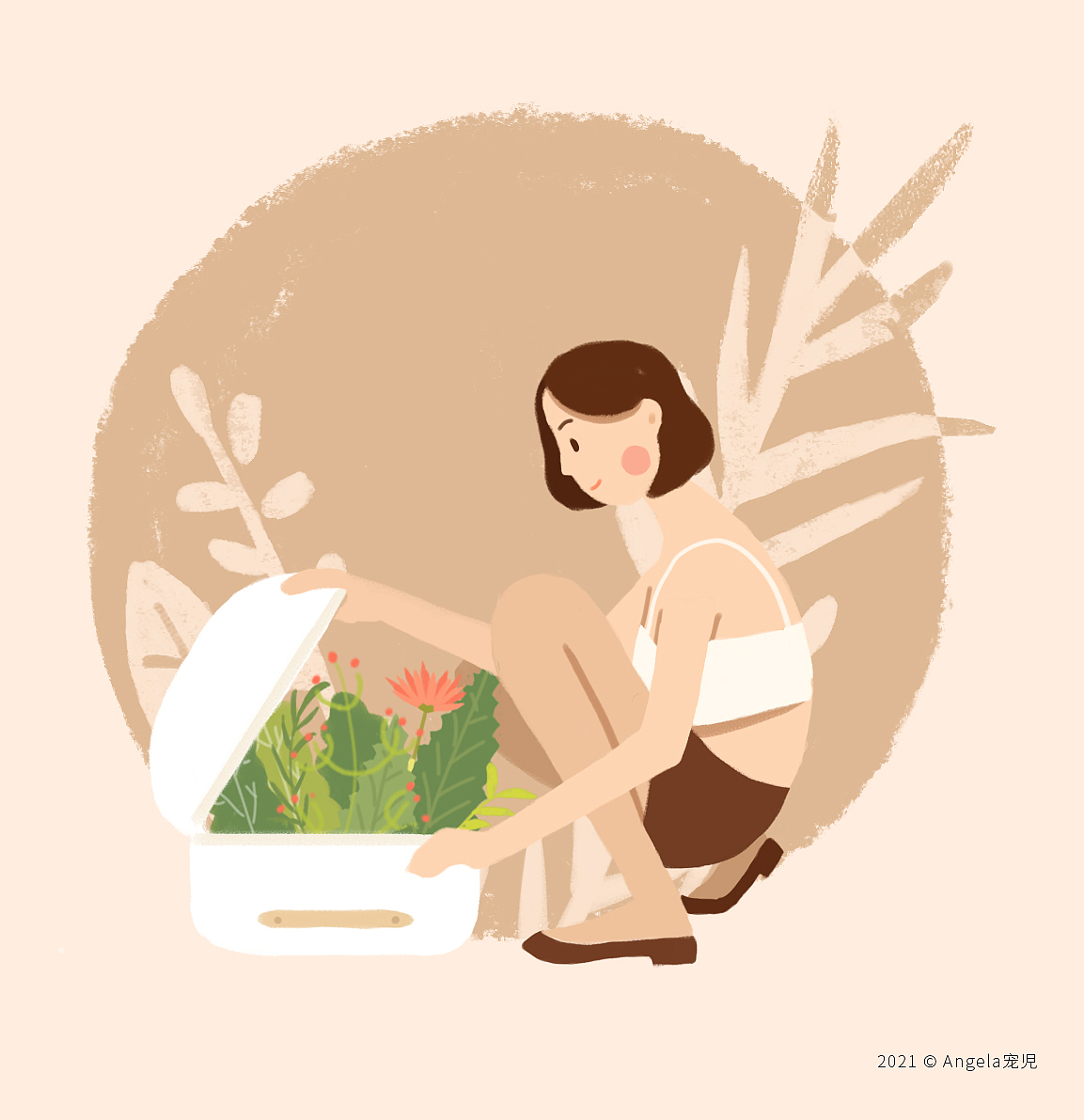 旅行的路上有花儿的陪伴,一样不会孤单,它无处不在,不管明天会怎么样,都要勇敢、自信。