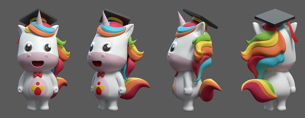 卡通吉祥物建模3d效果图手办|平面|ip形象|亦小北 - 原创作品 - 站酷