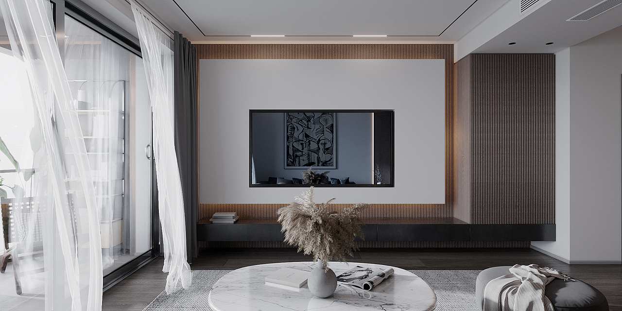 仁恒河滨|上海|145平|简约原木风