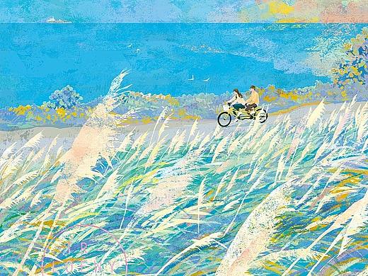 清风、大海、骑行