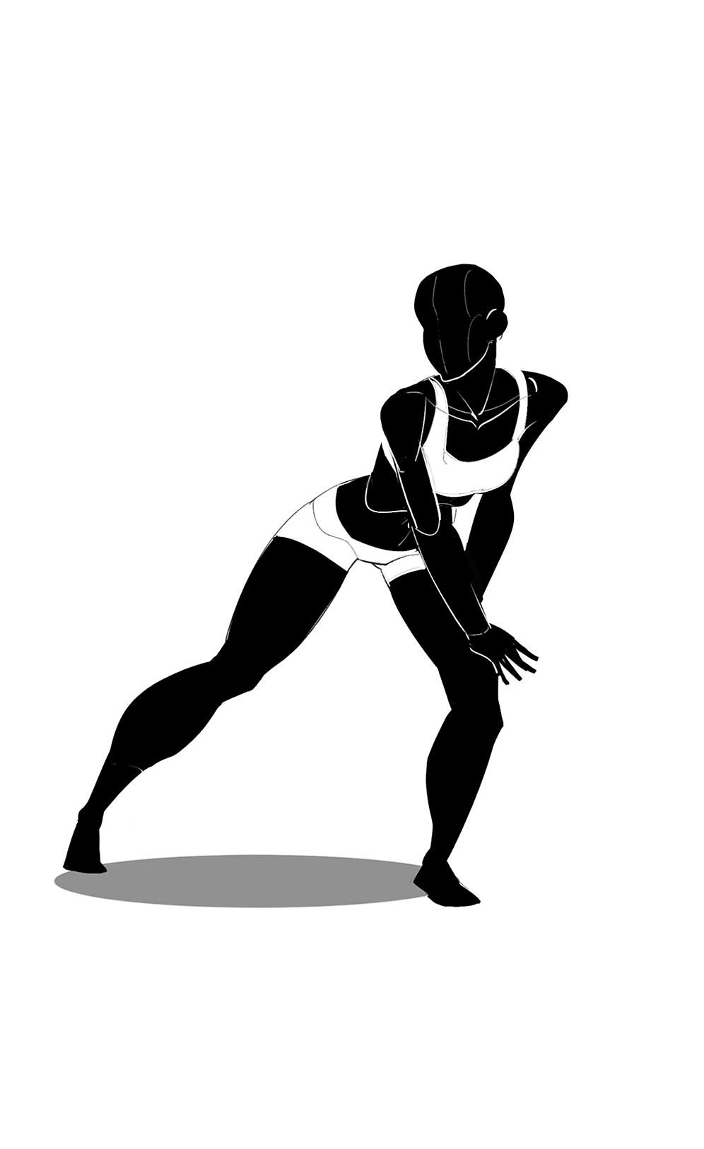 用剪影的方式,快速做一组速写练习_大木画画-站酷zcool