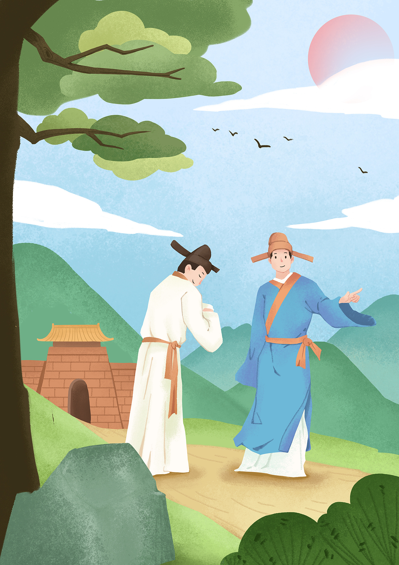 诗词插画·其一（图ZMjQwNTAyNDY0） - 创作习作 - 站酷设计师unknowlod原创素材 - 站酷ZCOOL