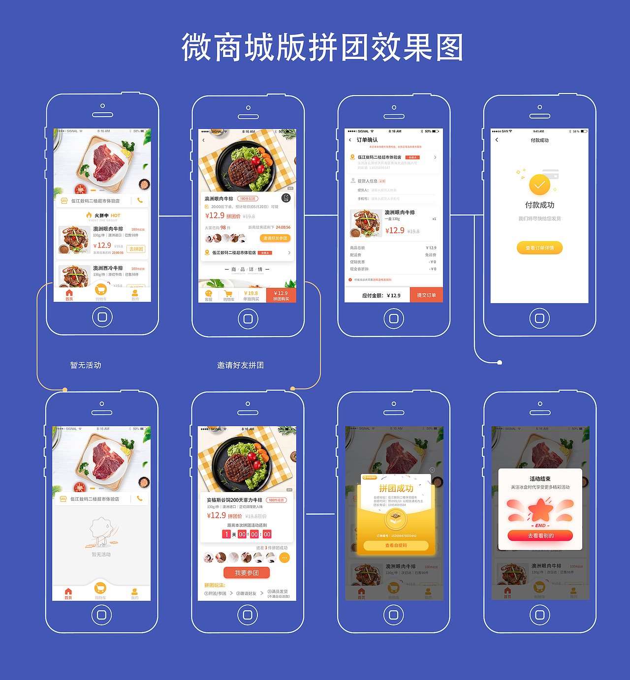 微商城版拼团UI效果图
