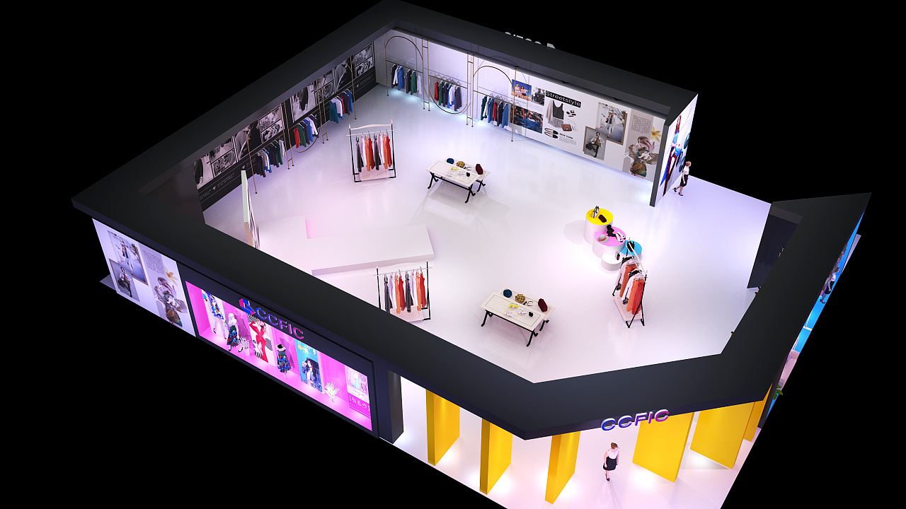 一个服装的小展位练习