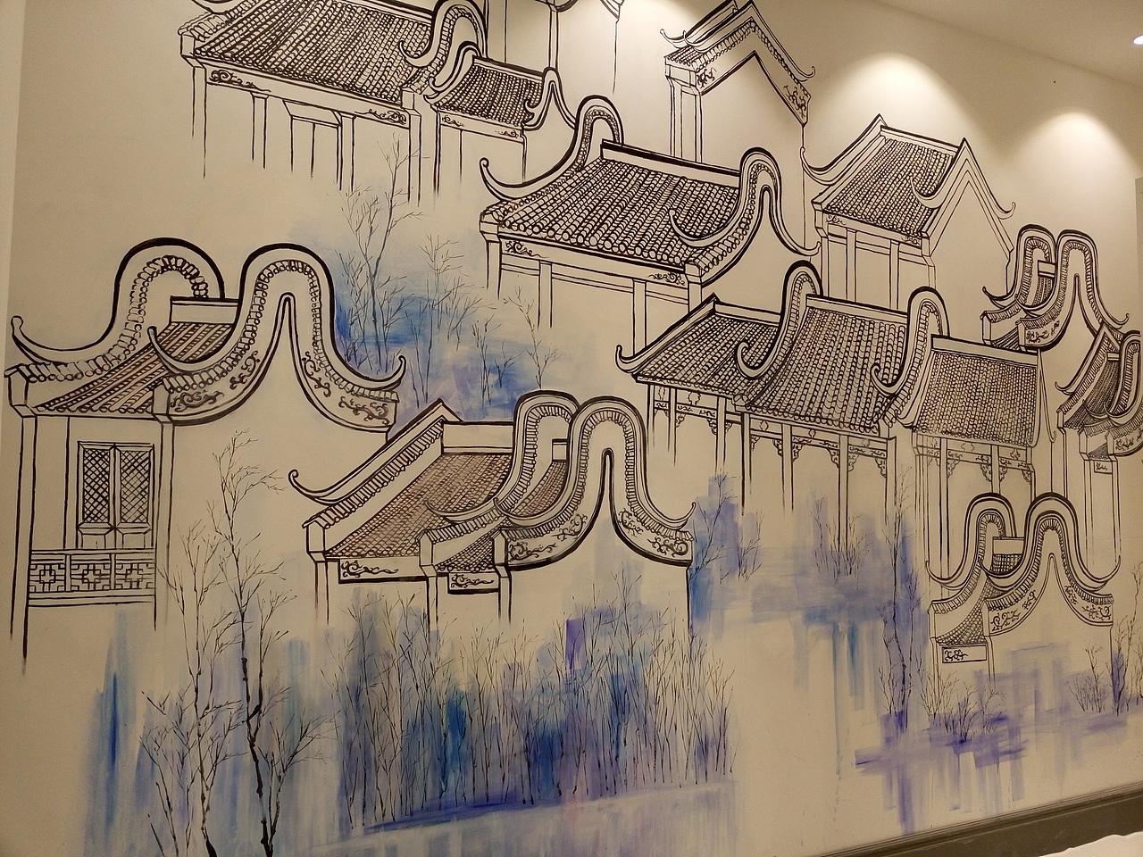 广州花都 万达旅游城 水墨壁画（图ZMTE0Nzk2Nzky） - 绘画 - 站酷设计师广州墙绘艺术原创素材 - 站酷ZCOOL
