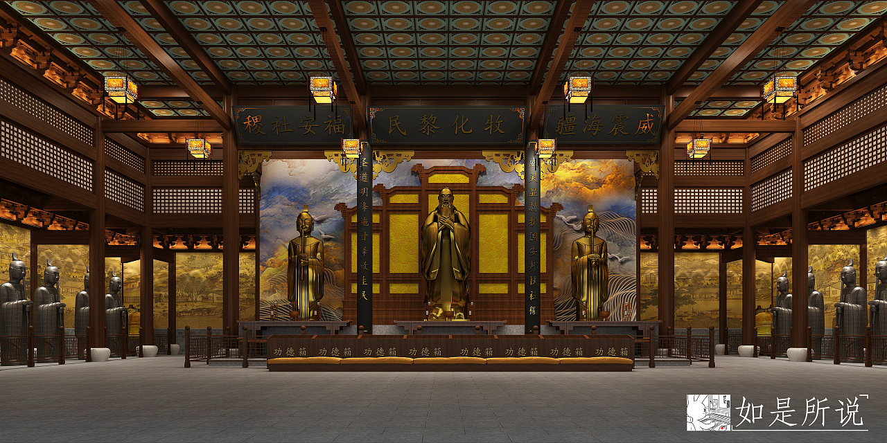 寺庙古建设计|空间|室内设计|如是所说 - 原创作品 - 站酷 (zcool)