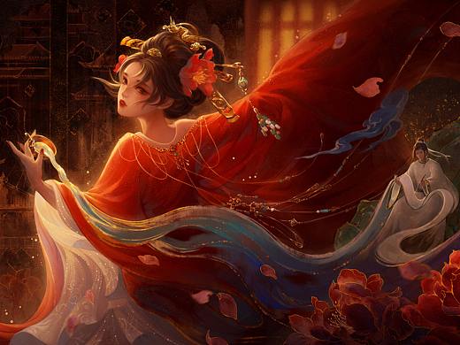 旧词·醉云裳（古风人物插画）