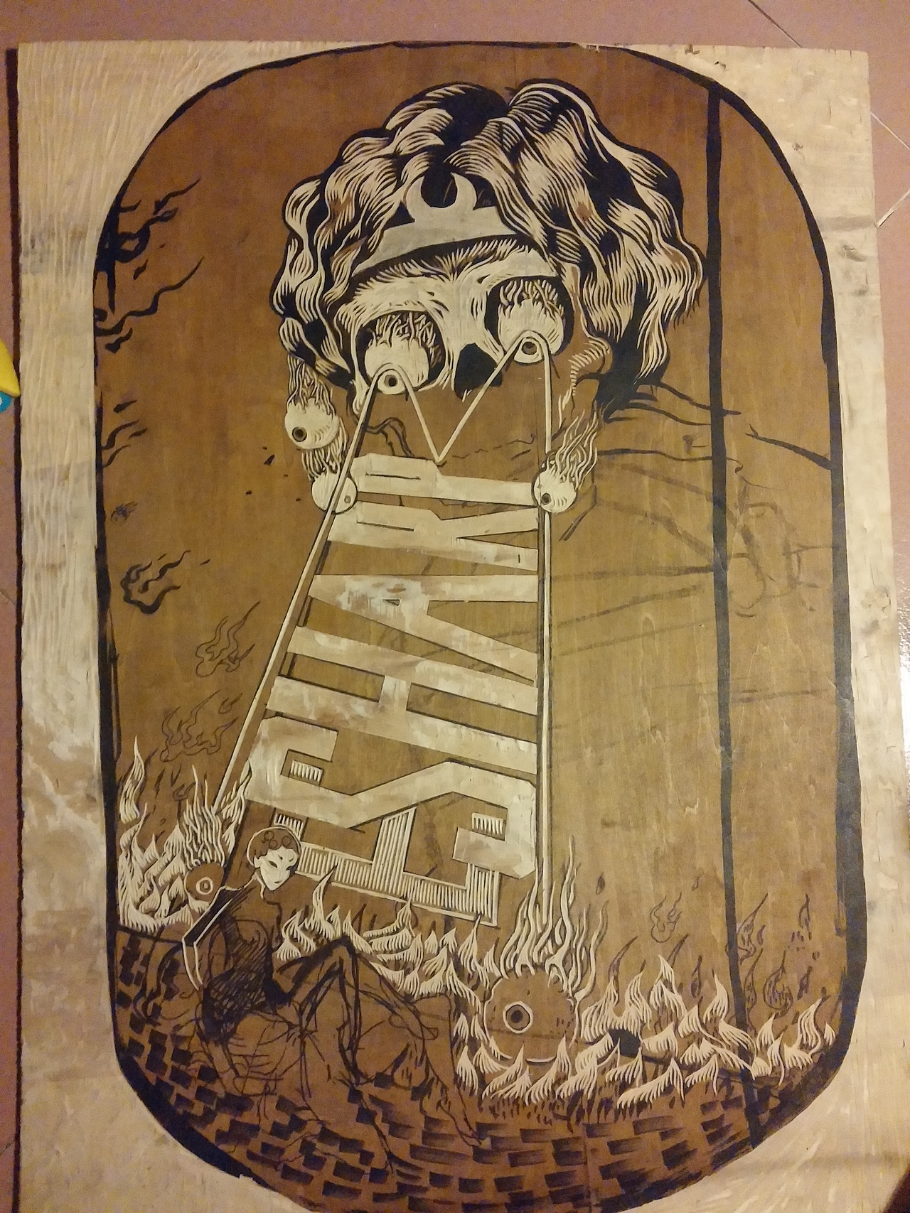 西游记木版画创作