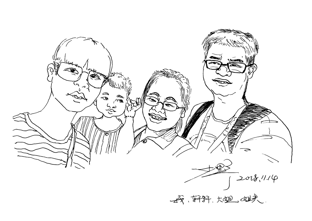 家人速写