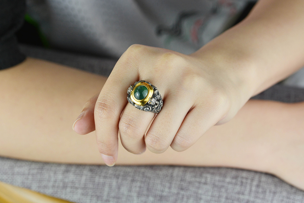 设计师作品|螭龙翡翠戒指