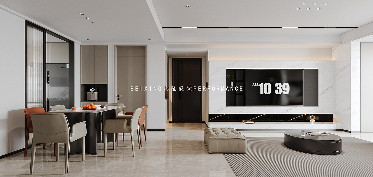 近期渲染||现代客餐厅