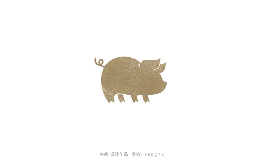 猪侧面插画图片
