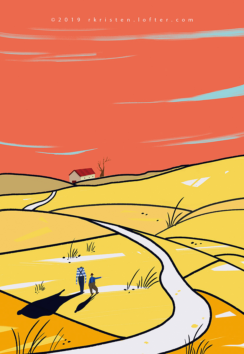 《人鼠之间》小说书籍完整书封插画设计（图ZMTg4NzgyMDMy） - 创作习作 - 站酷设计师若榡Kristen原创素材 - 站酷ZCOOL