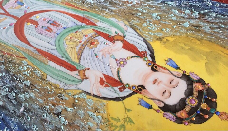 烧成的（观世音菩萨）（图ZMzIxNjM2NDQ=） - 绘画 - 站酷设计师耕读绘原创素材 - 站酷ZCOOL
