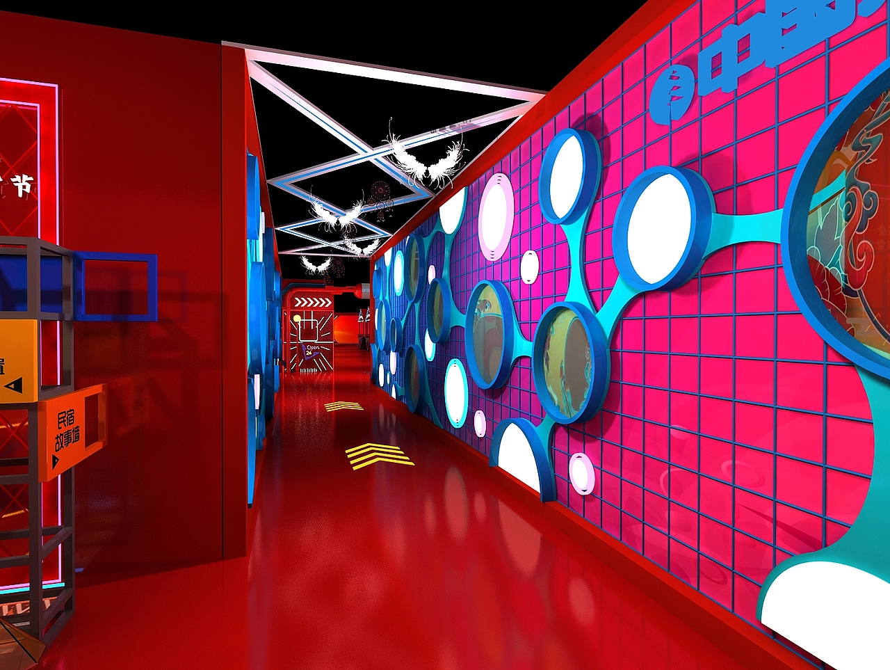 年货节 国潮风 舞美 展位（图ZMjQwNDgzOTYw） - 舞台美术 - 站酷设计师3D设计联系我原创素材 - 站酷ZCOOL