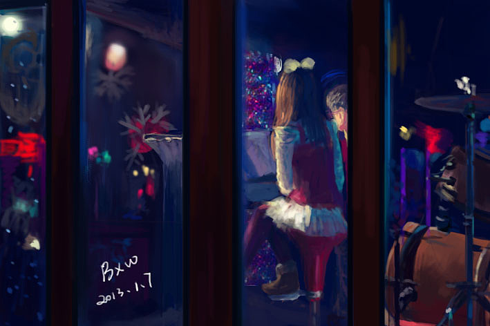 让我很有感觉的画面，只是笔触还不够细腻