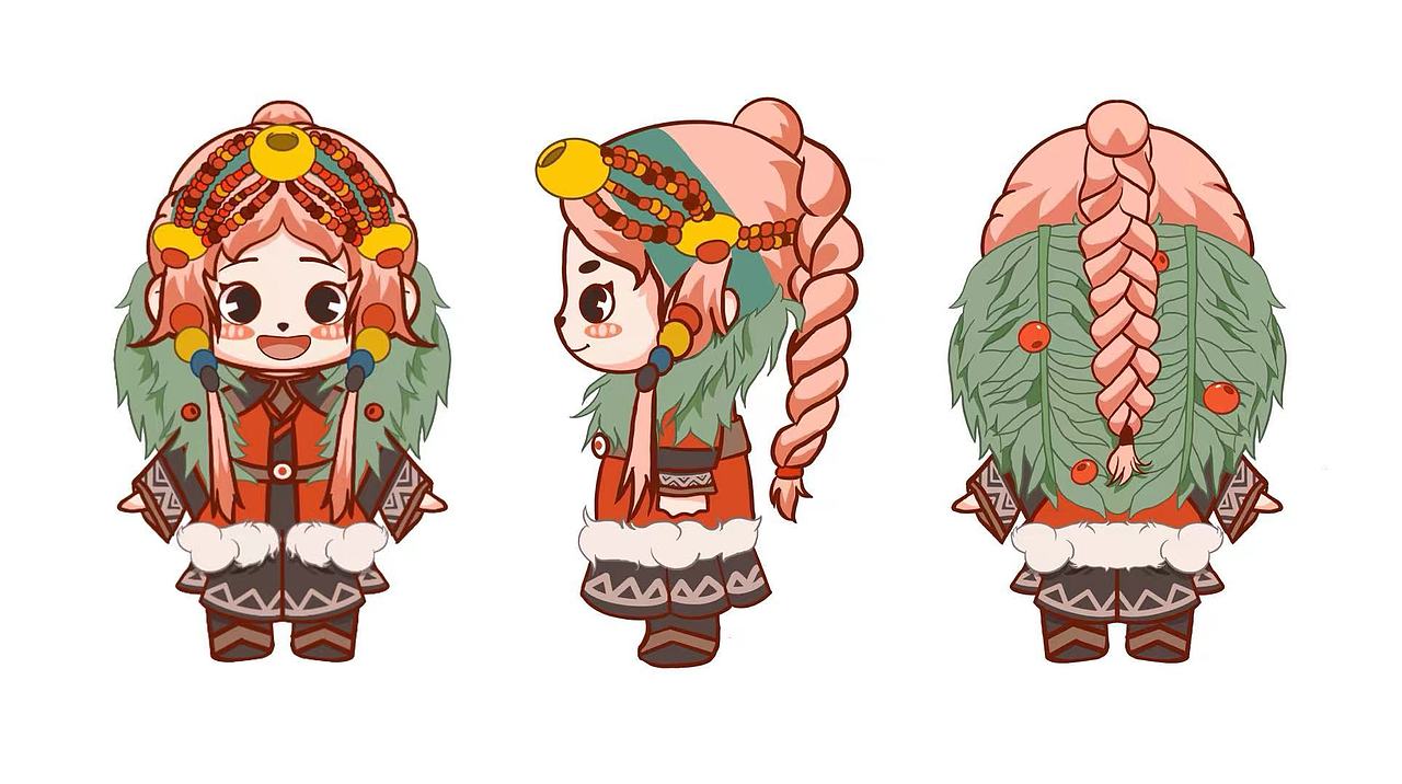 青藏高原珍稀植物ip拟人设计