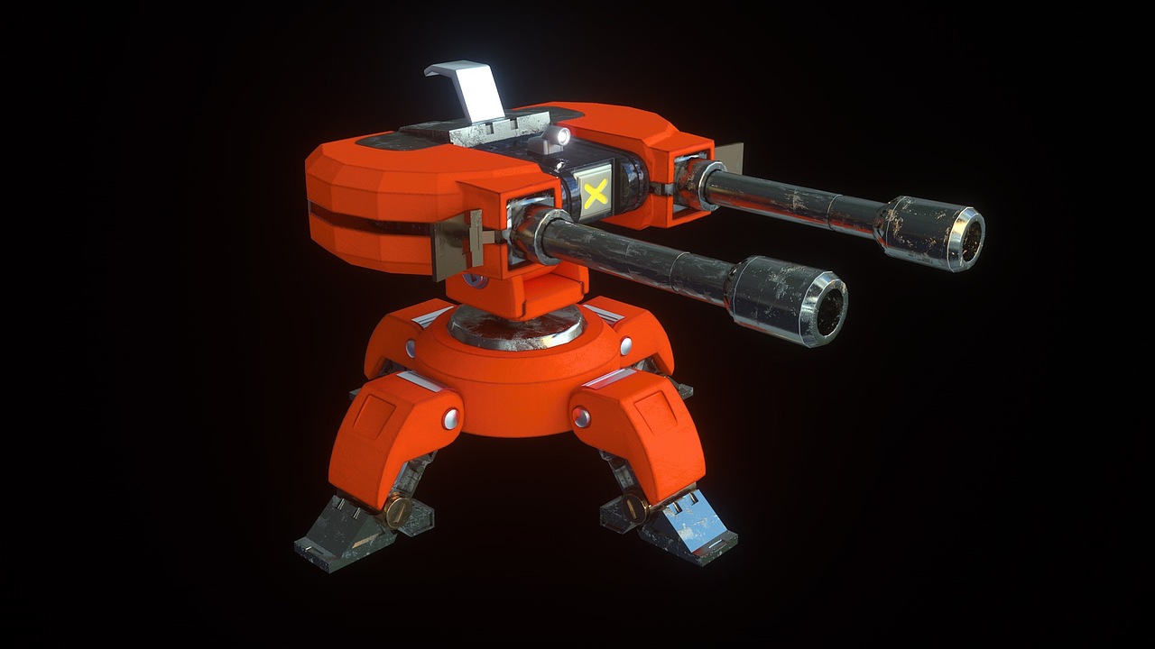 c4d建模作品-托比昂小炮台