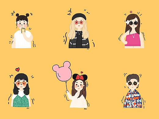 20个可爱的朋友（个人主页-ZMzg4MTY0MzY=） - 创作习作 - 站酷设计师Rio_豌豆原创素材 - 站酷ZCOOL