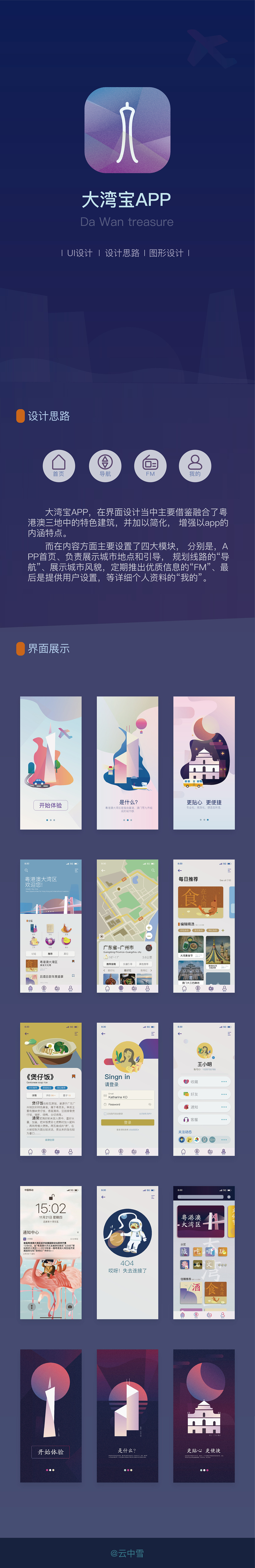 粤港澳大湾区APP创作练习（图ZMTg2MTI3OTIw） - APP界面 - 站酷设计师树爷爷原创素材 - 站酷ZCOOL