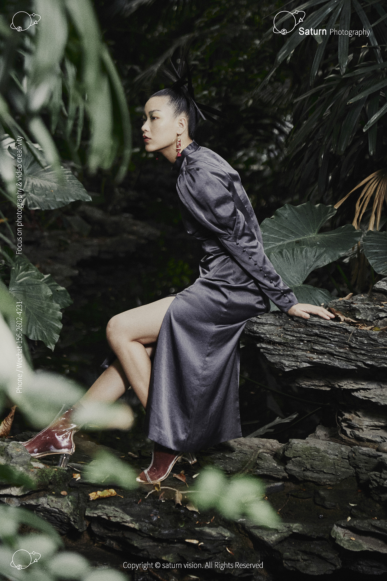 假石· 绿叶·水滴 - 新中式服装创作