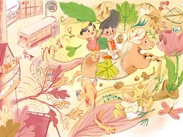 procreate模仿綜合材質(zhì)畫繪本