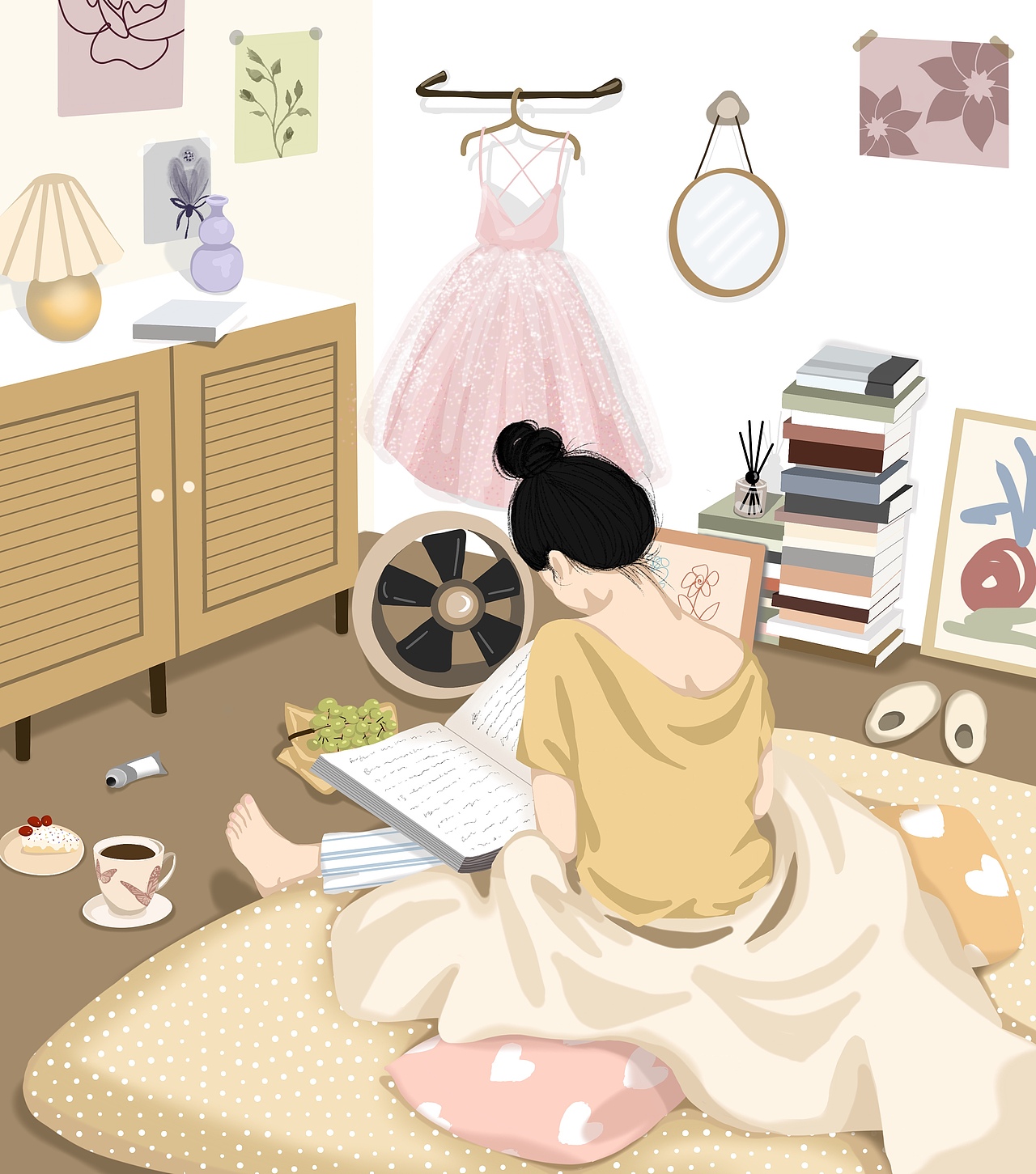 女孩的独居生活|插画|创作习作|一吕_原创作品-站酷(zcool)