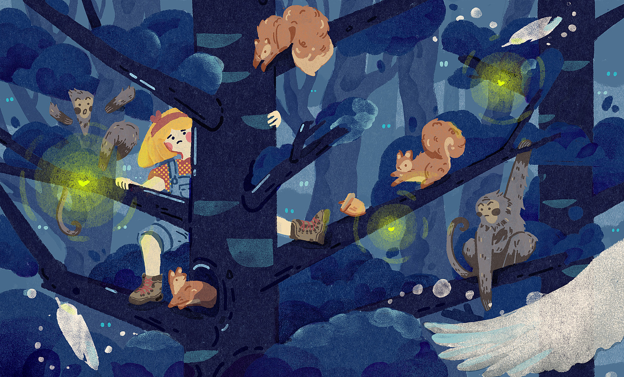 白鹭-儿童商插系列（图ZMzc2OTQzNTg0） - 商业插画 - 站酷设计师笑x_illus原创素材 - 站酷ZCOOL