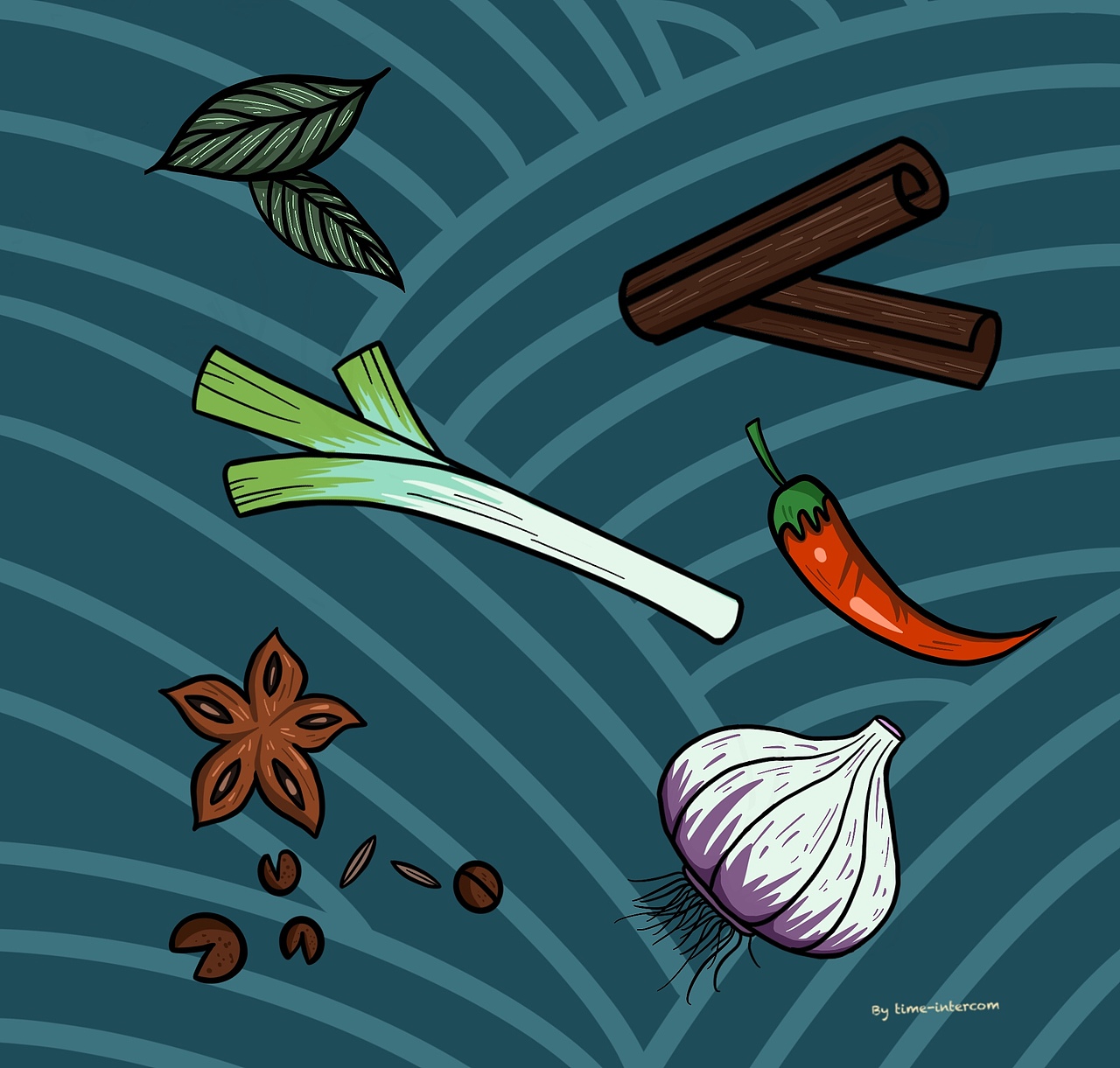 海鲜面主题宣传海报（图ZMjExMDg5NTAw） - 商业插画 - 站酷设计师Time_intercom原创素材 - 站酷ZCOOL