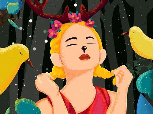 森林精靈（個人主頁-ZNDA3MDg3ODg=） - 兒童插畫 - 站酷設(shè)計(jì)師追著影子的少女原創(chuàng)素材 - 站酷ZCOOL