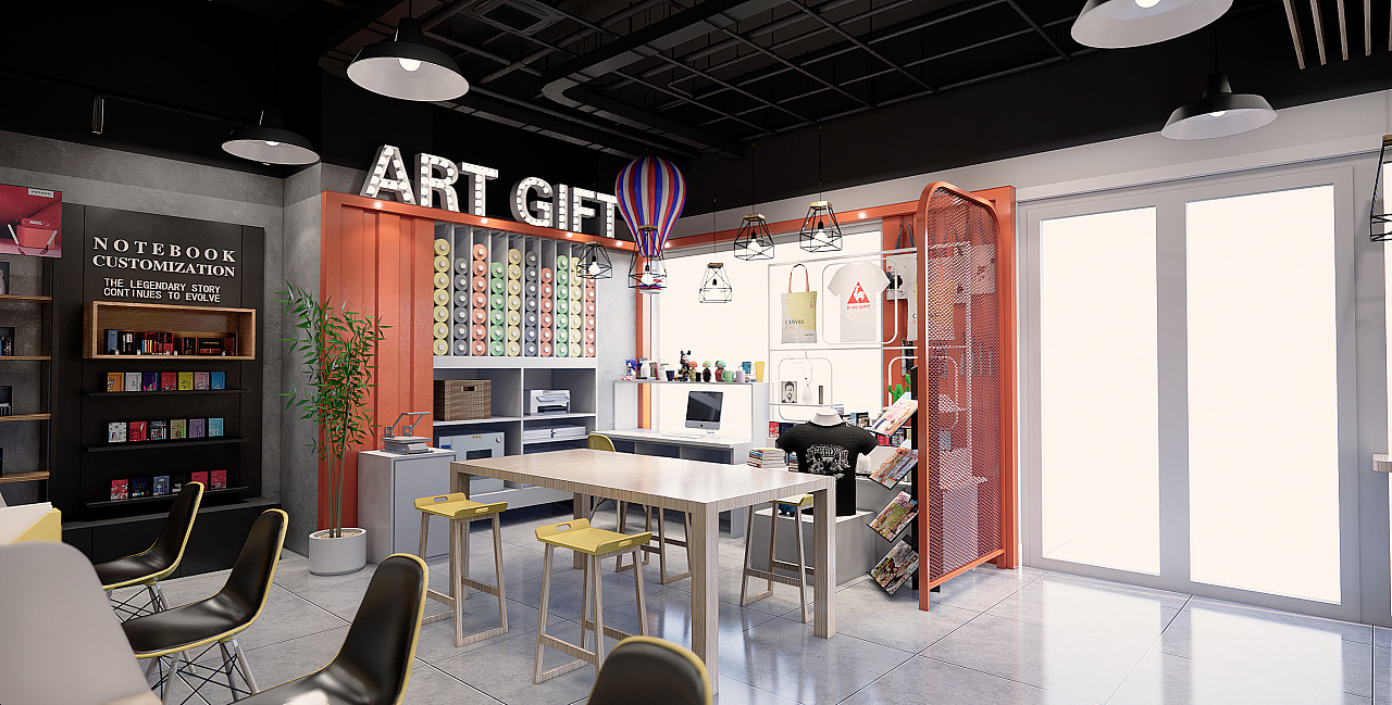 小店面 图文打印店设计