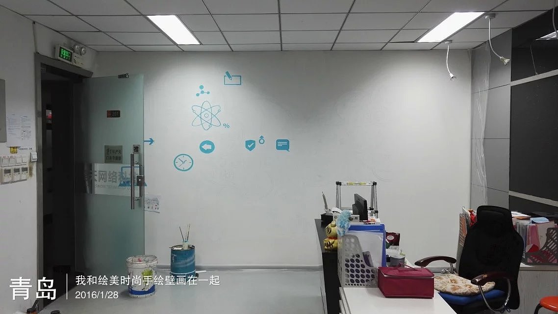 青岛绘美时尚装饰工程有限公司墙绘案例分享19（图ZNDEzMDc3MzY=） - 商业插画 - 站酷设计师青岛绘美手绘壁画原创素材 - 站酷ZCOOL