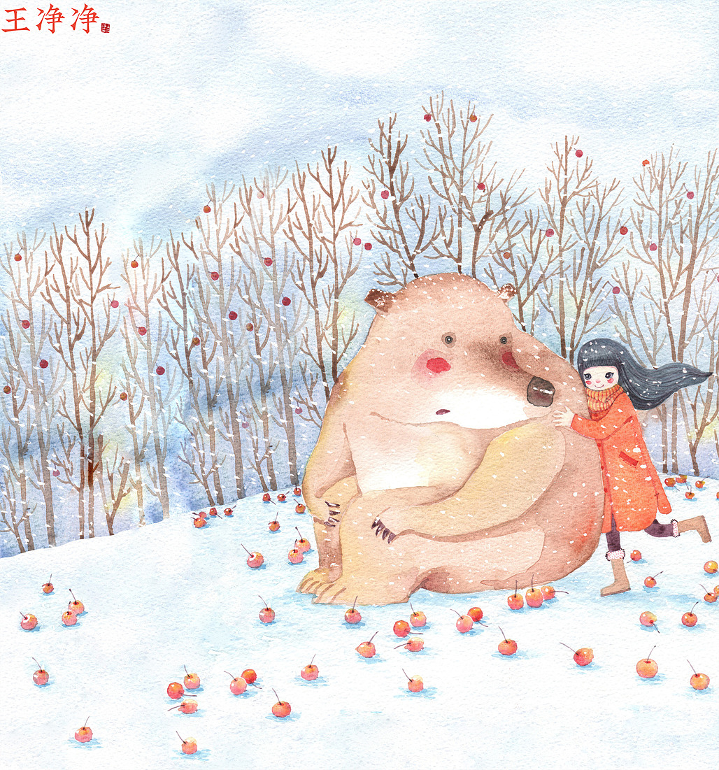 为《阅读训练》系列图书提供的水彩封面插画