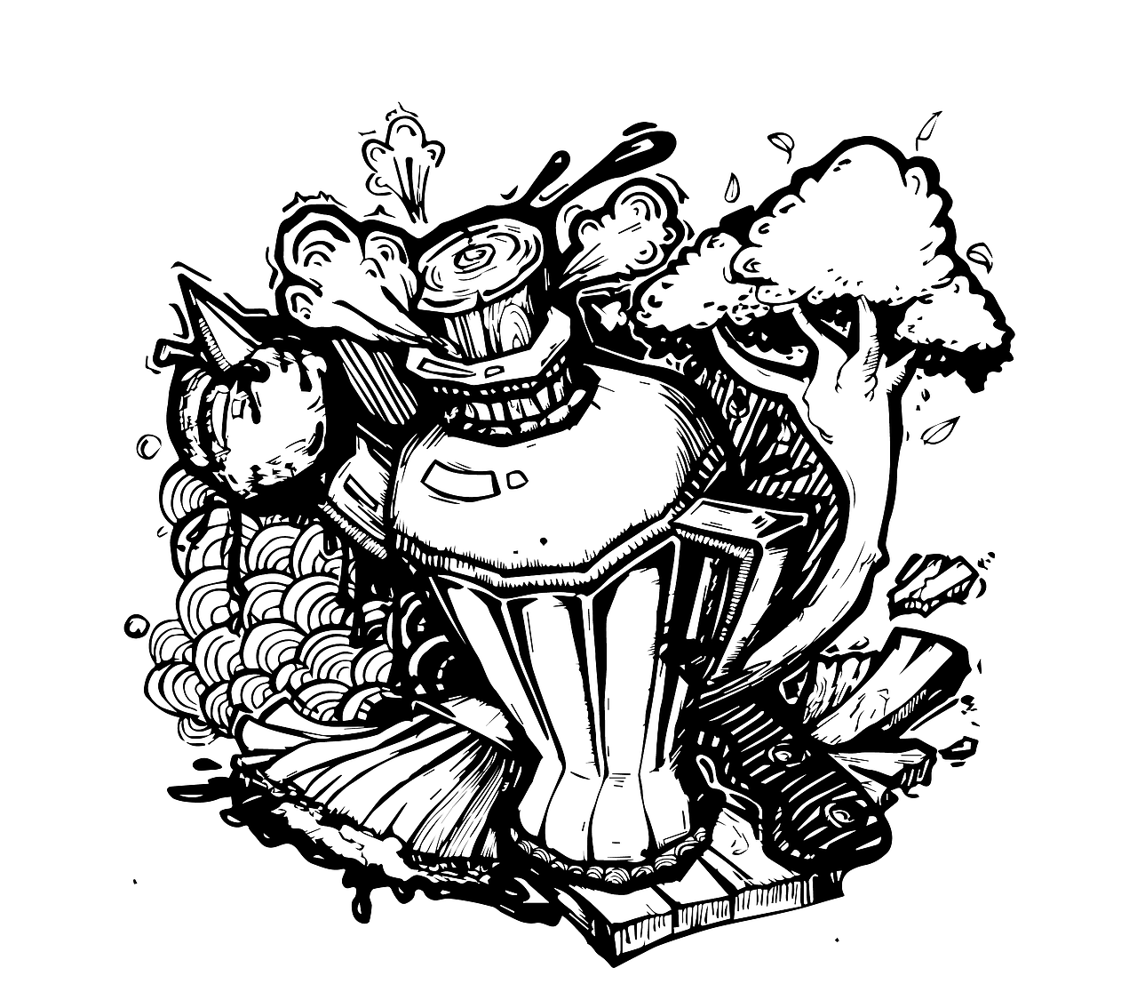 一波黑白装饰画