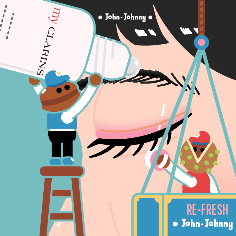 约翰强尼 x 娇韵诗 x jpg咖啡（图ZMjU2OTg1MzY0） - 商业插画 - 站酷设计师约翰强尼原创素材 - 站酷ZCOOL