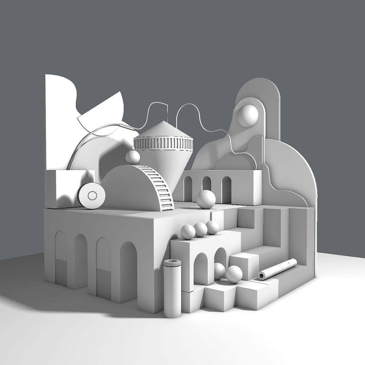 c4d-几何建模|三维|场景|渃沂_原创作品-站酷zcool