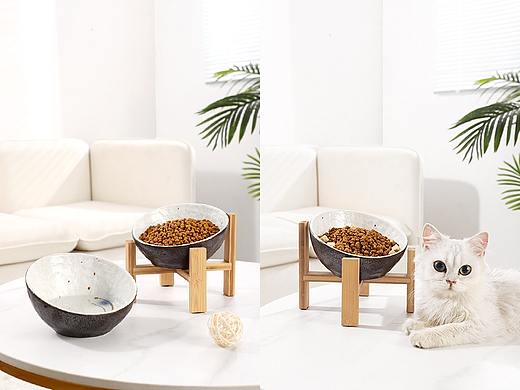 竹木架宠物碗×静物摄影 | 电商产品拍摄 