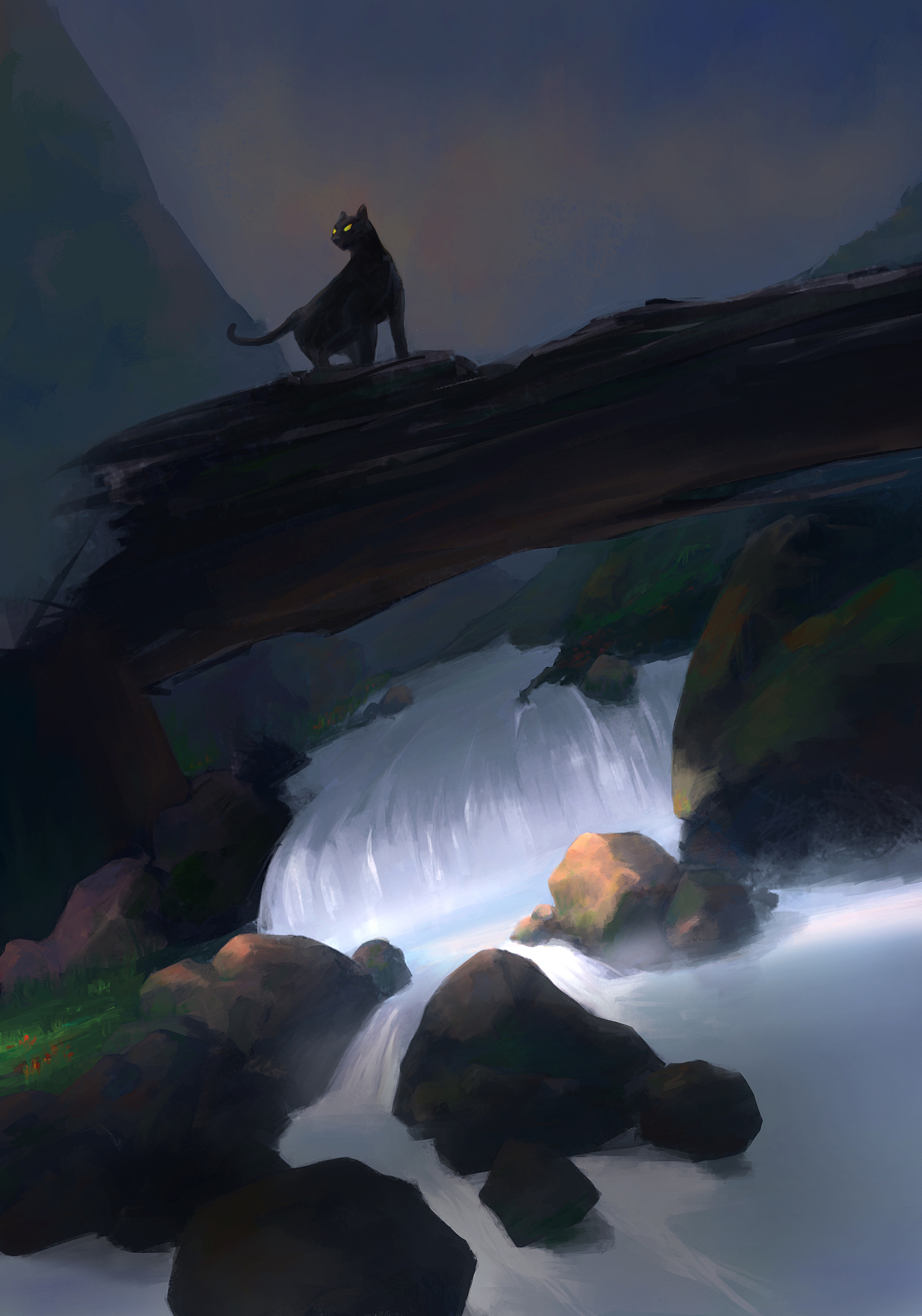 溪流|插画|创作习作|icebirdlancet_原创作品-站酷zcool