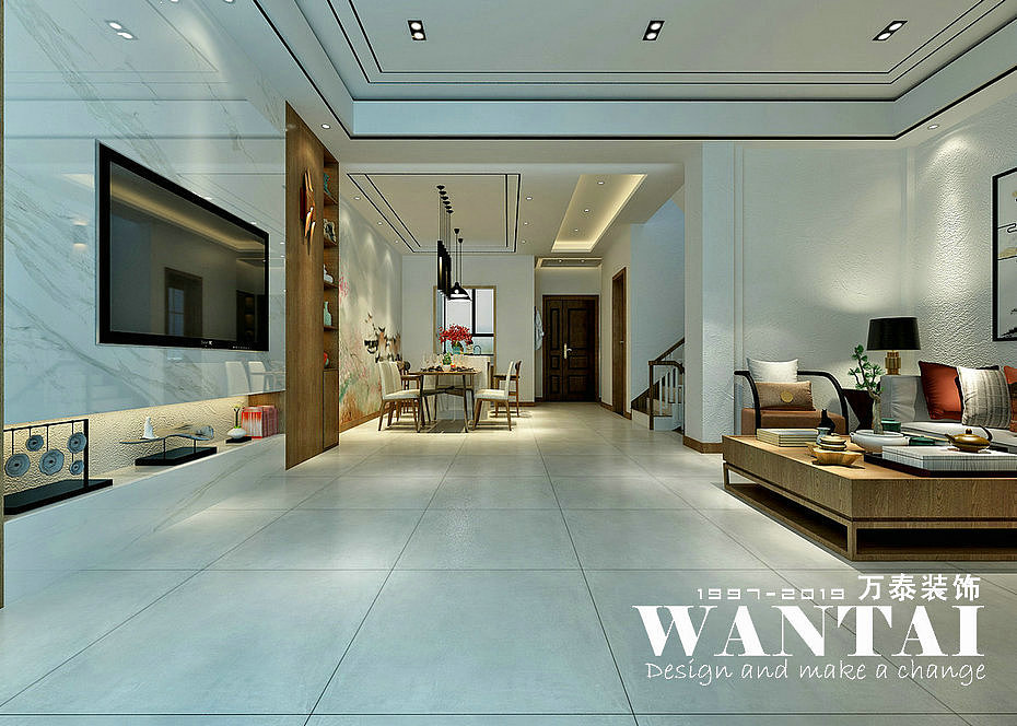 泰安金科桃花源165m²错联排混搭风格装修效果图-马文文（图ZMTYxNzMzMjg0） - 家装设计 - 站酷设计师万小泰原创素材 - 站酷ZCOOL