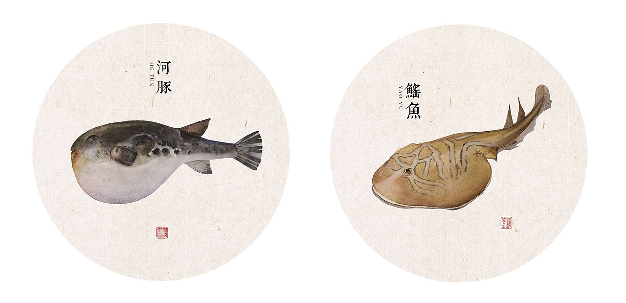 海生物集合～水彩手绘（图ZMTU5NDM1NTI4） - 绘画 - 站酷设计师bian琛雯原创素材 - 站酷ZCOOL