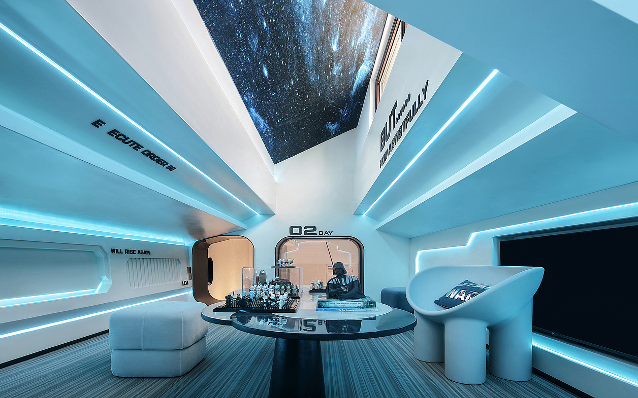 极简别墅,地下室大到可以打篮球!