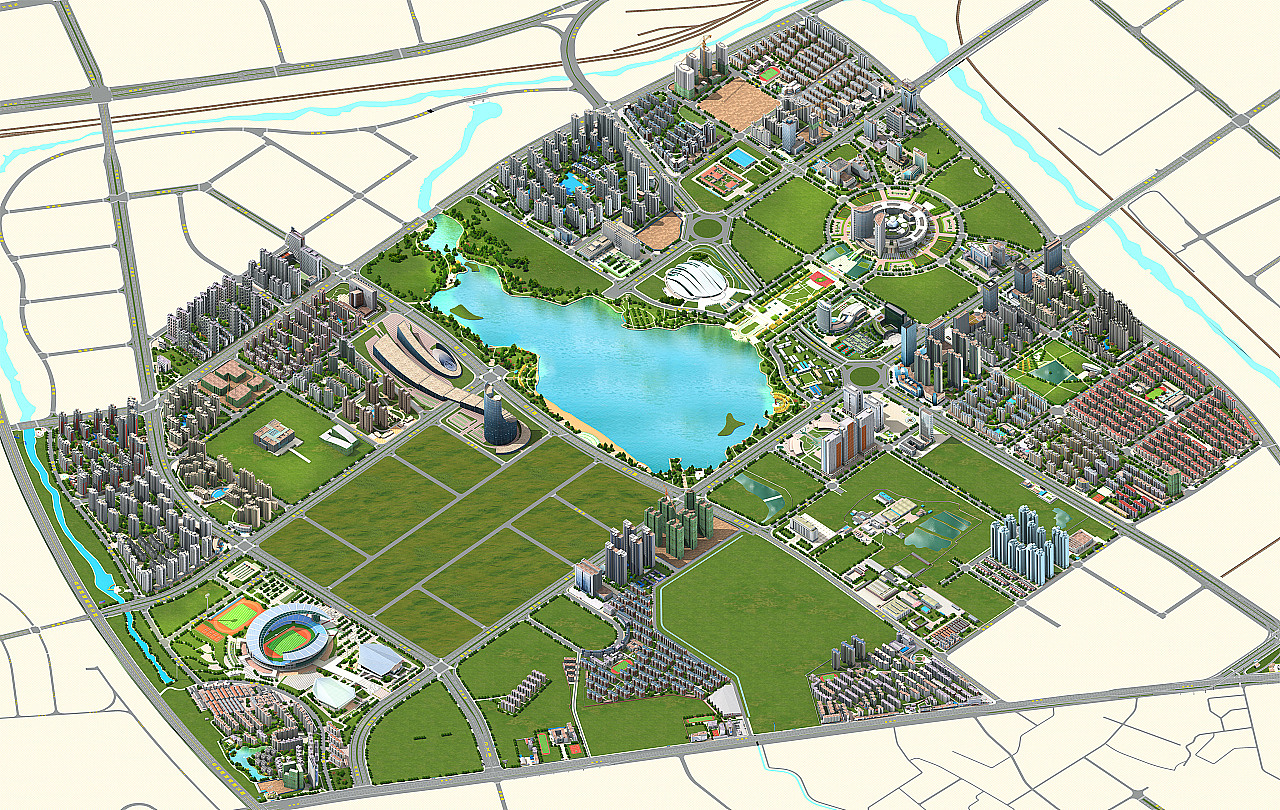 合肥政务区三维地图