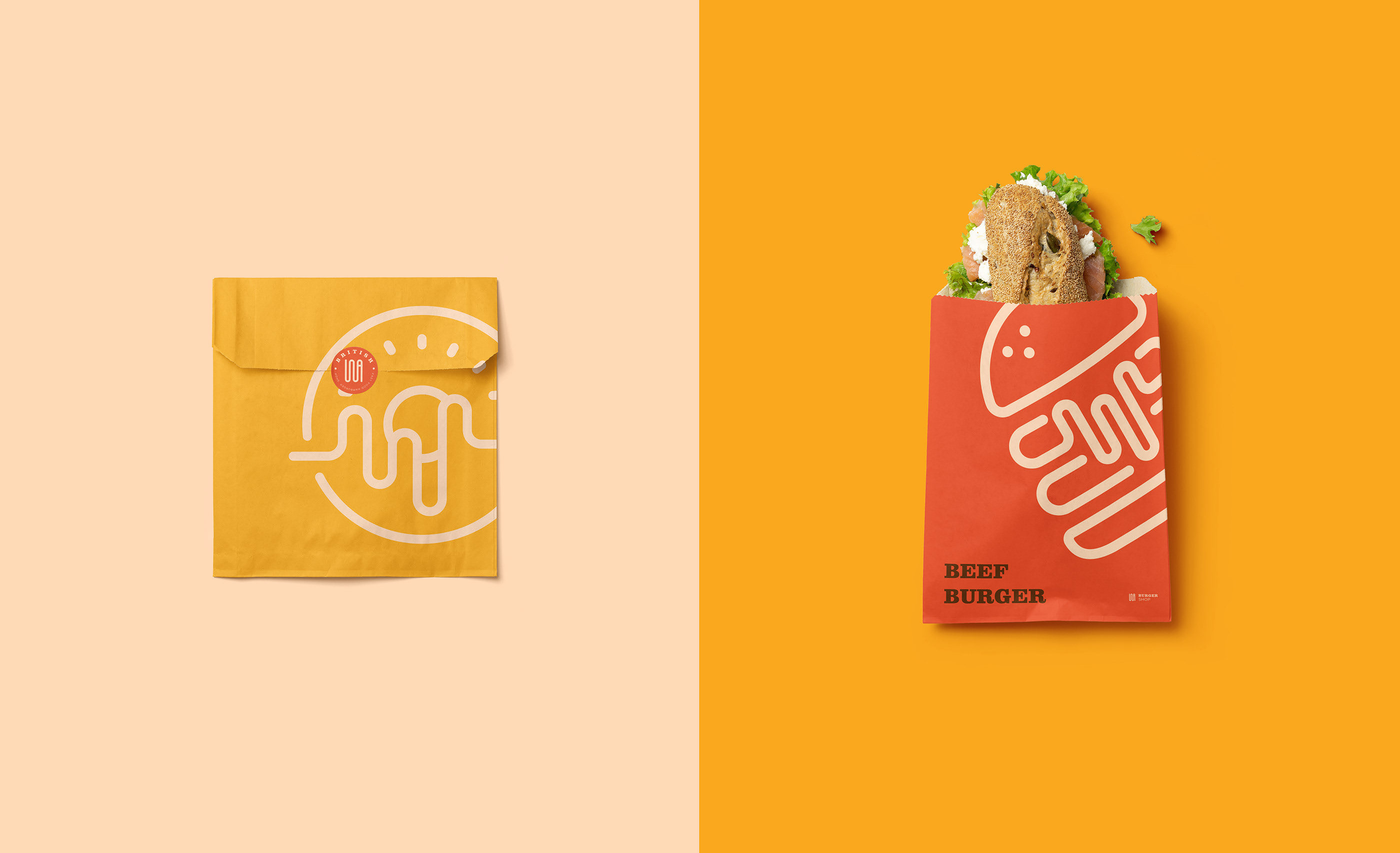 wa burger branding | 餐饮 快餐 食品 汉堡 品牌设计