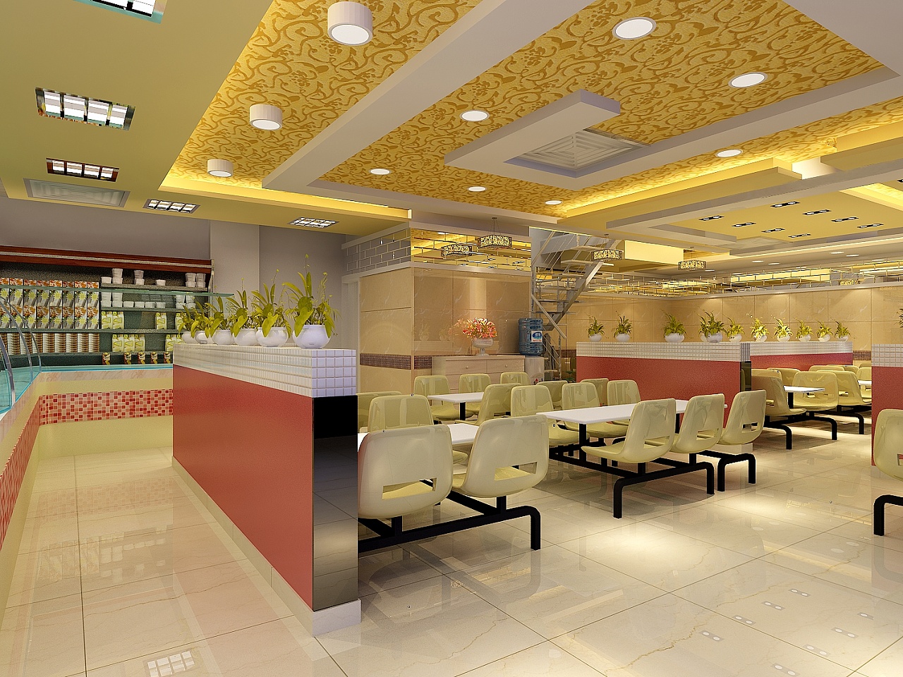 专业快餐店设计效果图—东东包|空间|室内设计|无量餐饮设计 - 原创作品 - 站酷 (ZCOOL)